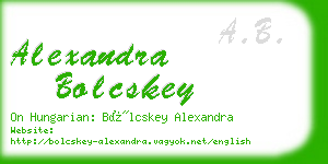 alexandra bolcskey business card